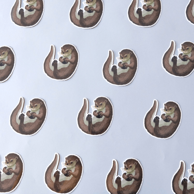 Autocollant loutre