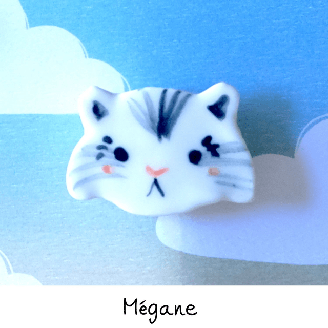 Broche céramique - Famille Tigres