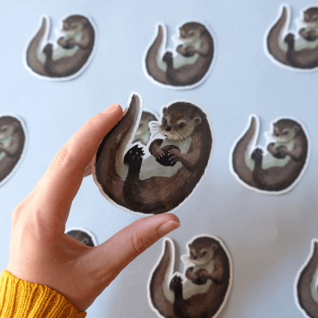 Autocollant loutre